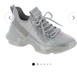 Steve Madden Silver Sneakers, Steve Madden Maxima Sneakers, Bling Shoes, Maxima